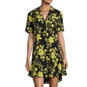 A.L.C. Black and Yellow Floral Dress
